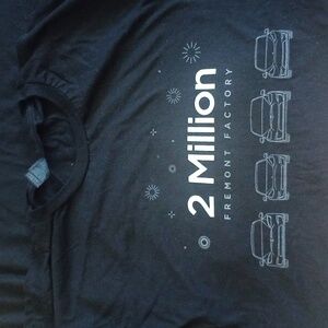 Tesla 2 Million made collector  XL Black Short Sleeve T.